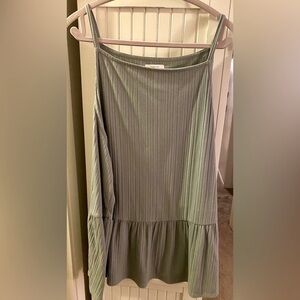 Maurices Green Ribbed A-Line Tank Top